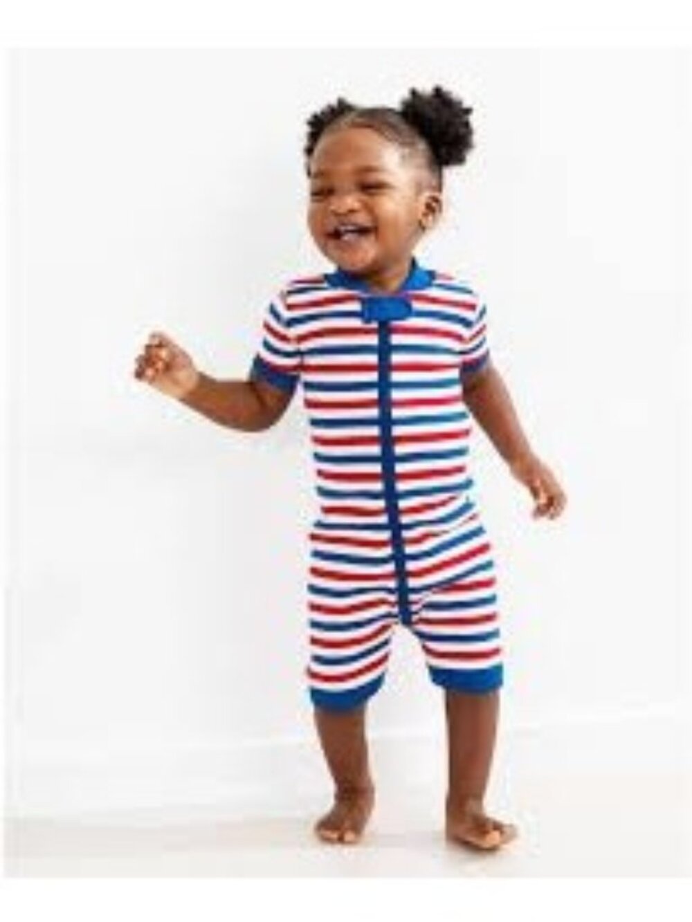 Hanna Andersson Red White and Blue Organic Pajamas, Size 3T